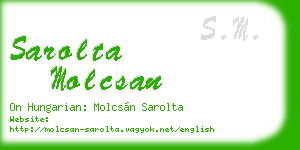 sarolta molcsan business card