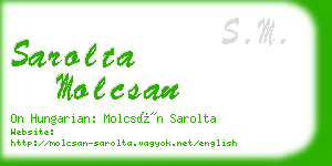 sarolta molcsan business card